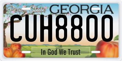 GA license plate CUH8800