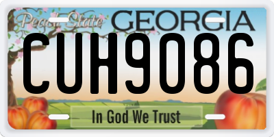 GA license plate CUH9086