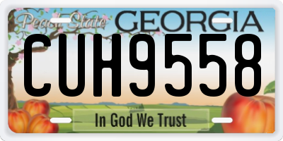 GA license plate CUH9558