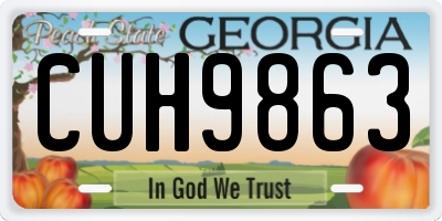 GA license plate CUH9863