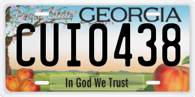 GA license plate CUI0438