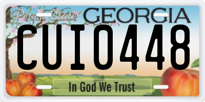 GA license plate CUI0448