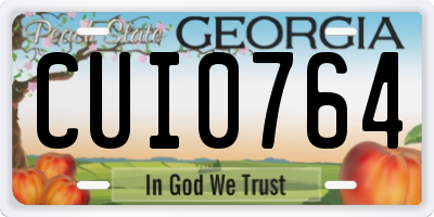 GA license plate CUI0764
