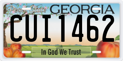 GA license plate CUI1462