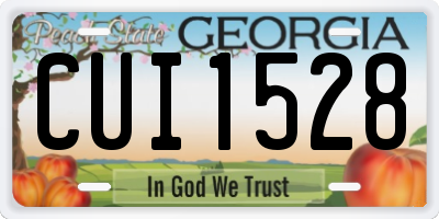 GA license plate CUI1528