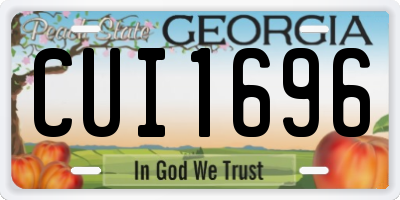 GA license plate CUI1696
