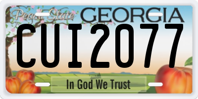 GA license plate CUI2077