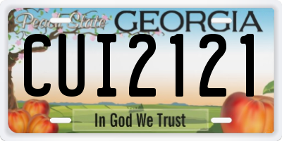 GA license plate CUI2121