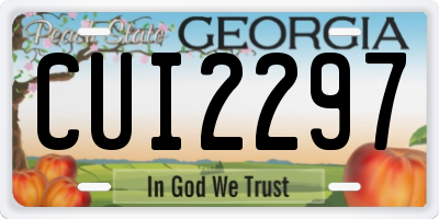 GA license plate CUI2297