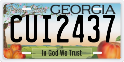 GA license plate CUI2437
