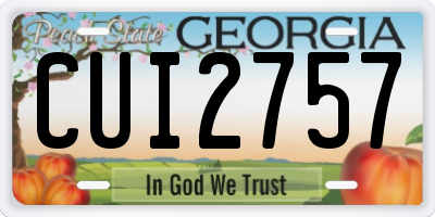 GA license plate CUI2757