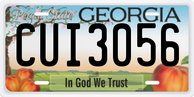 GA license plate CUI3056