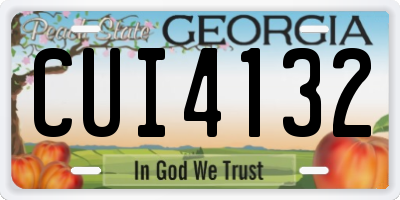 GA license plate CUI4132