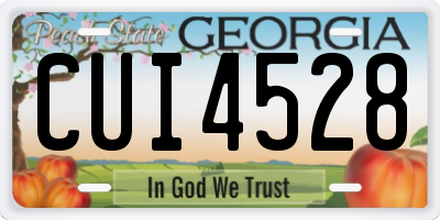 GA license plate CUI4528