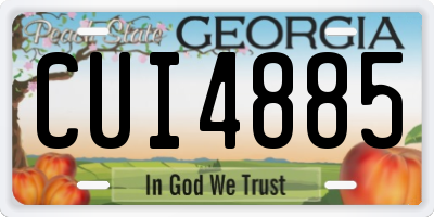 GA license plate CUI4885