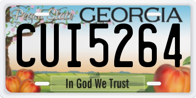 GA license plate CUI5264