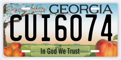 GA license plate CUI6074