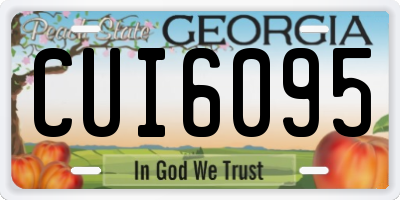 GA license plate CUI6095