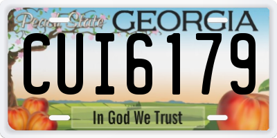 GA license plate CUI6179