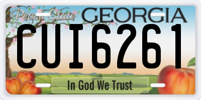GA license plate CUI6261