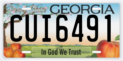 GA license plate CUI6491