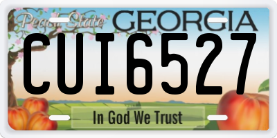 GA license plate CUI6527