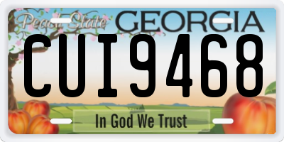 GA license plate CUI9468