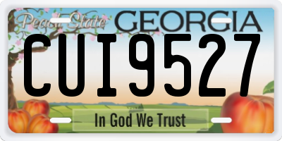 GA license plate CUI9527