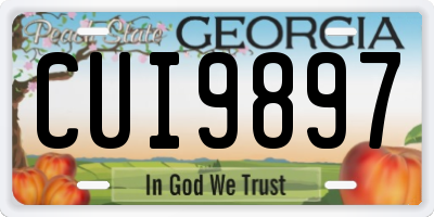 GA license plate CUI9897