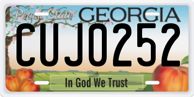 GA license plate CUJ0252