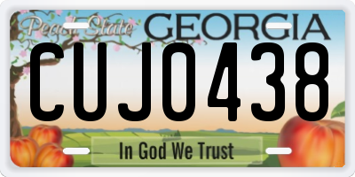 GA license plate CUJ0438