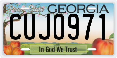 GA license plate CUJ0971