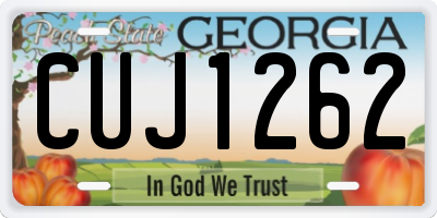GA license plate CUJ1262