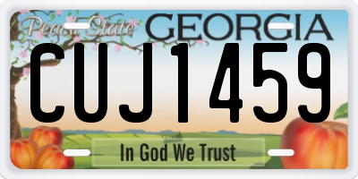 GA license plate CUJ1459