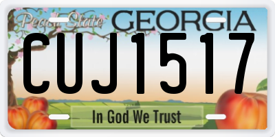 GA license plate CUJ1517