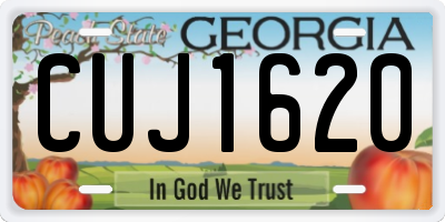 GA license plate CUJ1620