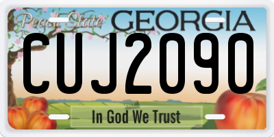 GA license plate CUJ2090