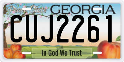 GA license plate CUJ2261