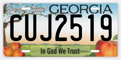 GA license plate CUJ2519