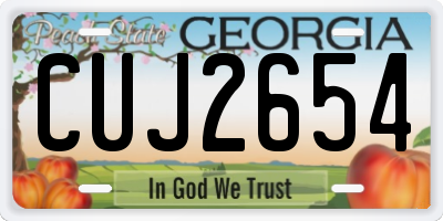GA license plate CUJ2654