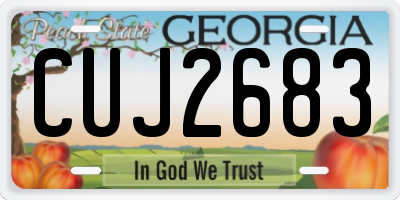 GA license plate CUJ2683