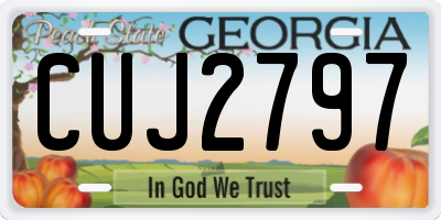 GA license plate CUJ2797