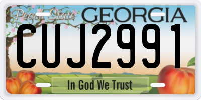 GA license plate CUJ2991