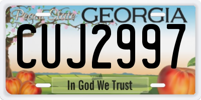 GA license plate CUJ2997