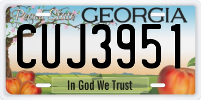 GA license plate CUJ3951