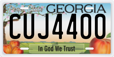 GA license plate CUJ4400