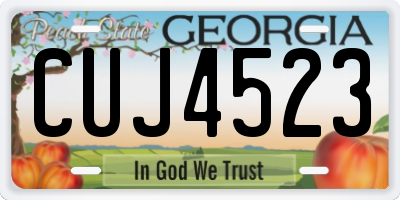GA license plate CUJ4523
