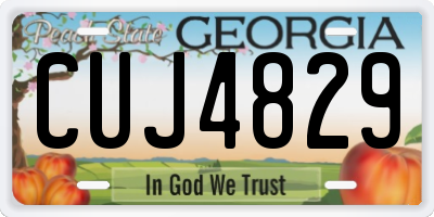 GA license plate CUJ4829