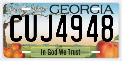 GA license plate CUJ4948