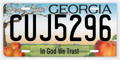 GA license plate CUJ5296